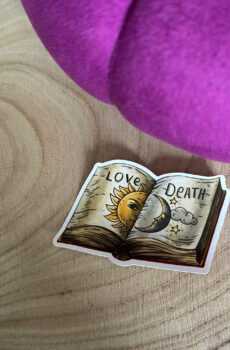 Love and Death Book Sticker
