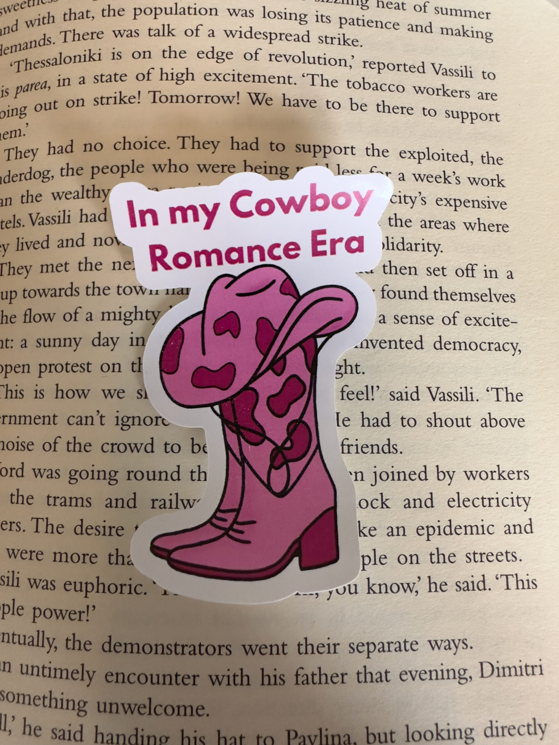 In my Cowboy Romance Era Sticker