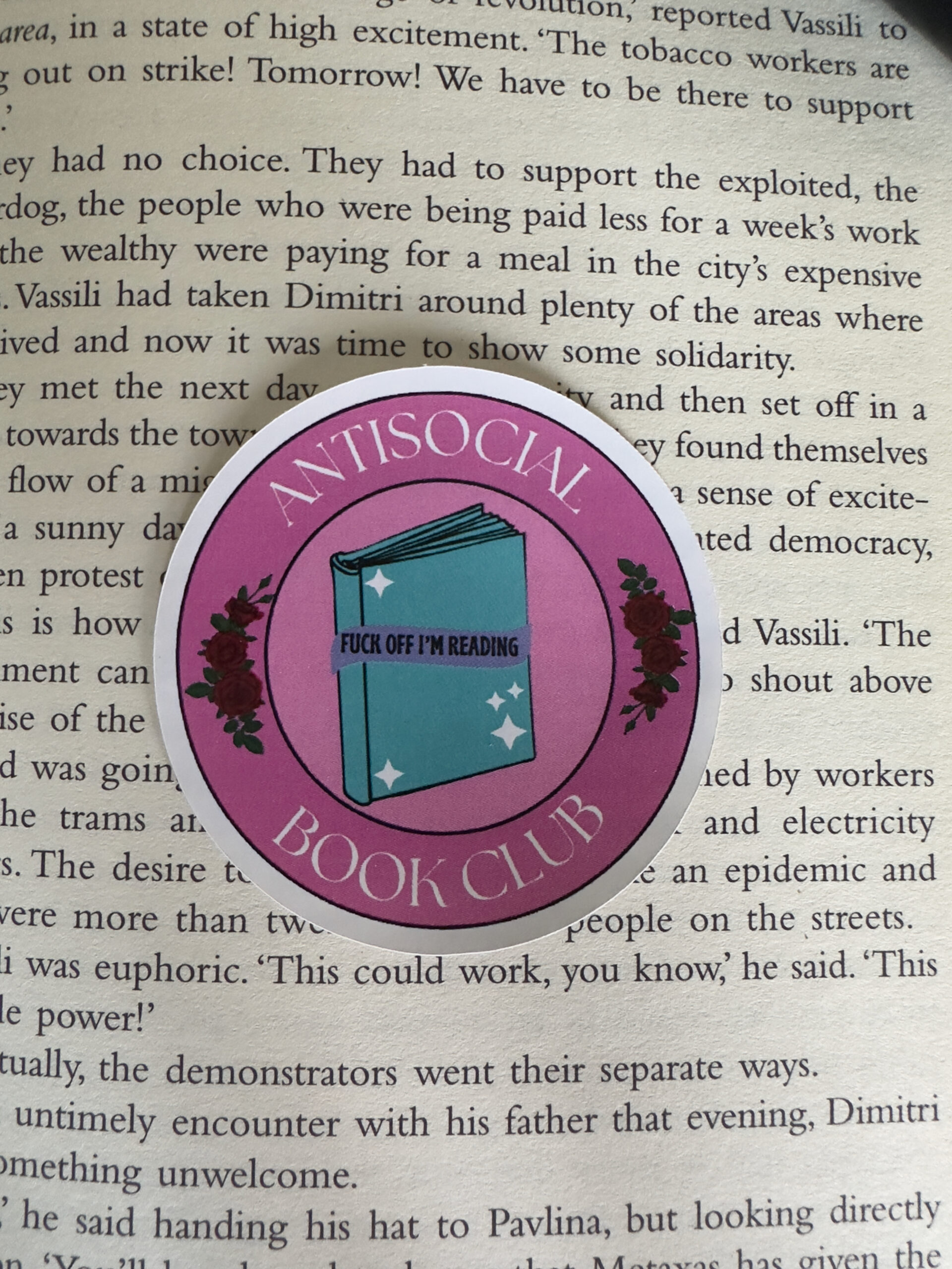 Antisocial Bookclub Sticker
