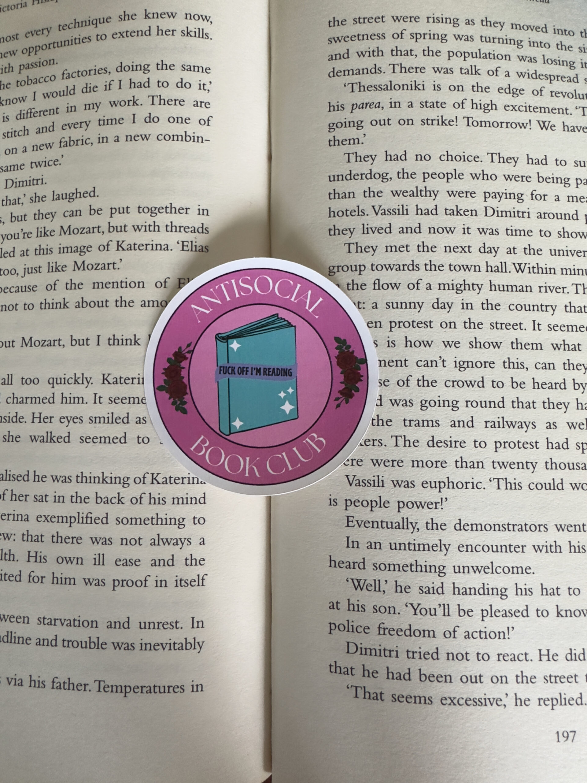 Antisocial Bookclub Sticker - Image 2