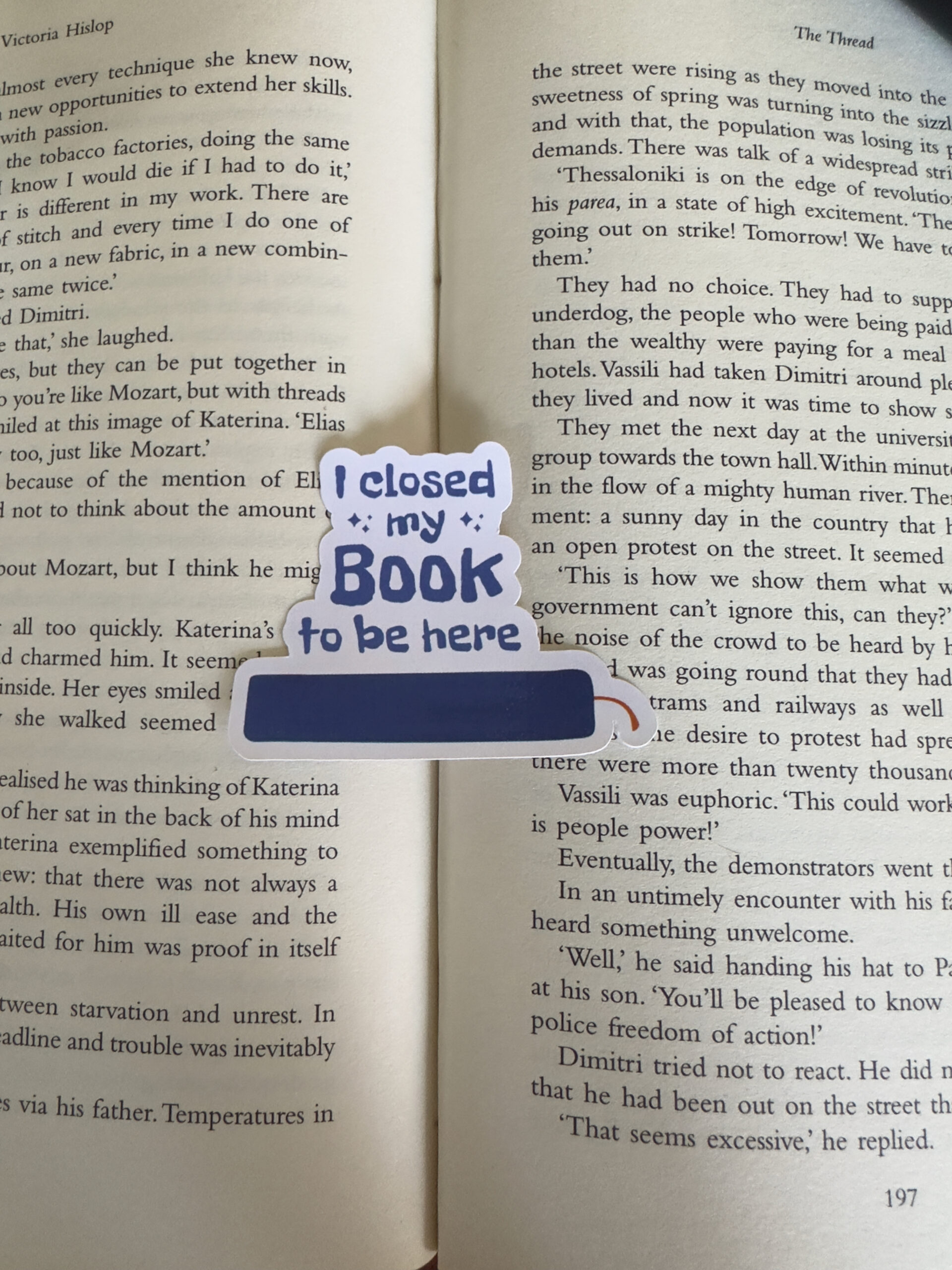 I closed my book to be here sticker - Image 2