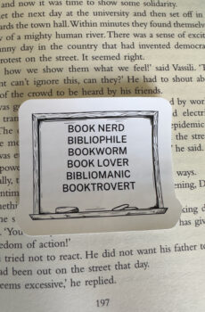 Book lovers names sticker