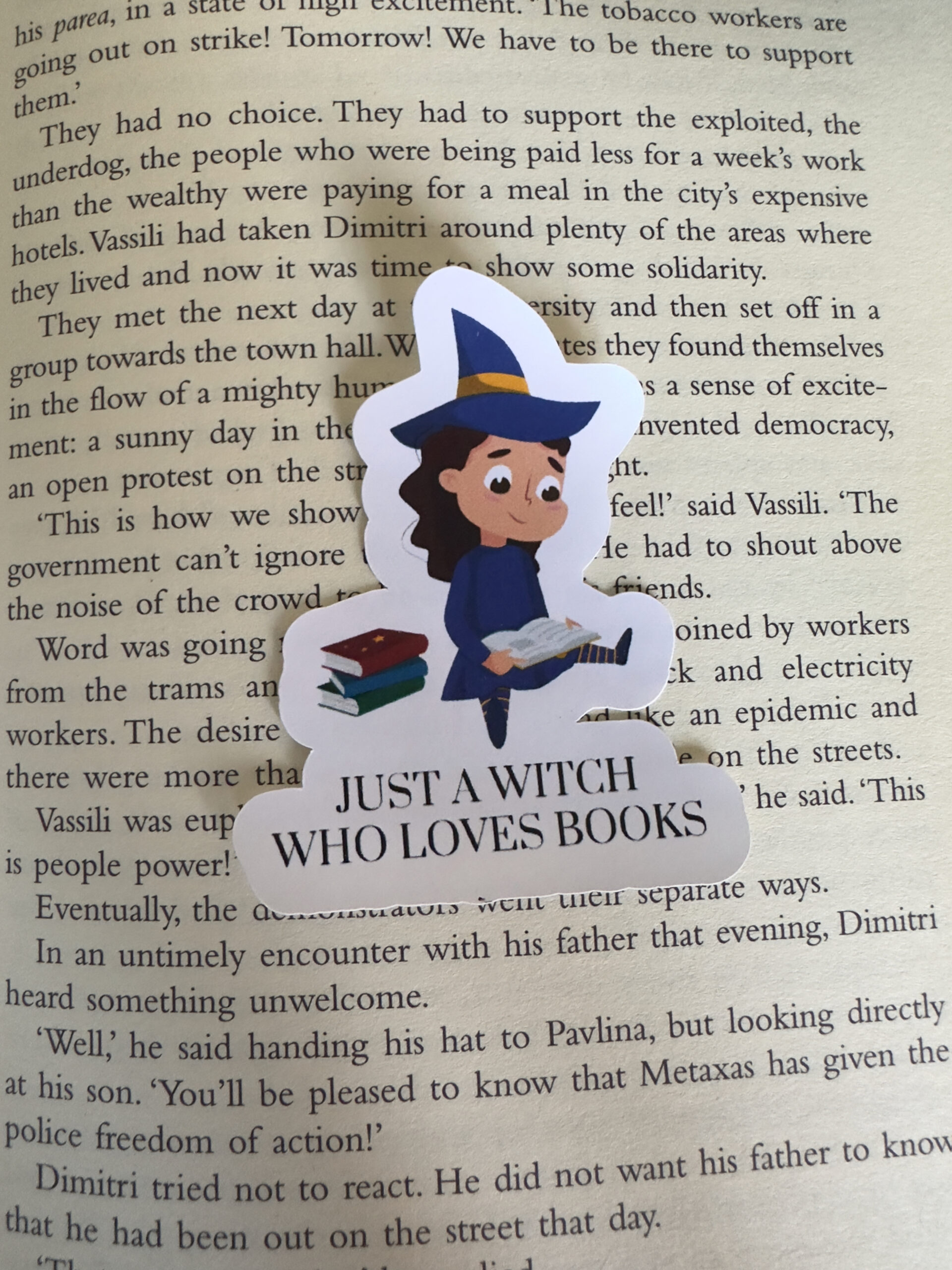 Just a witch who loves books sticker
