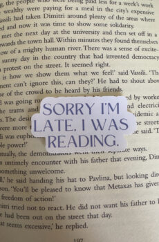 Sorry I'm late. I was reading Sticker