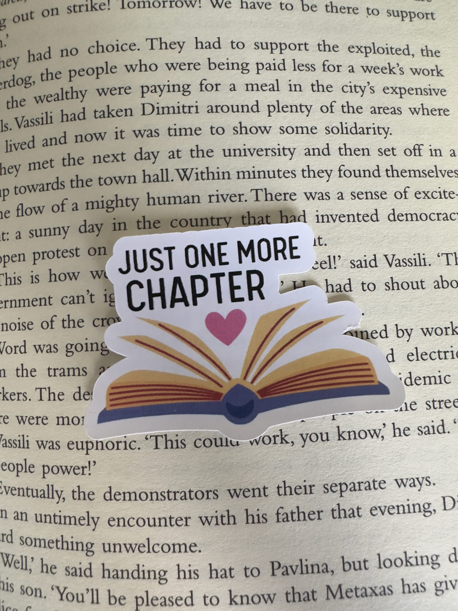 Just one more chapter sticker