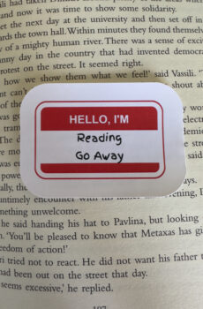 Hello I'm reading sticker