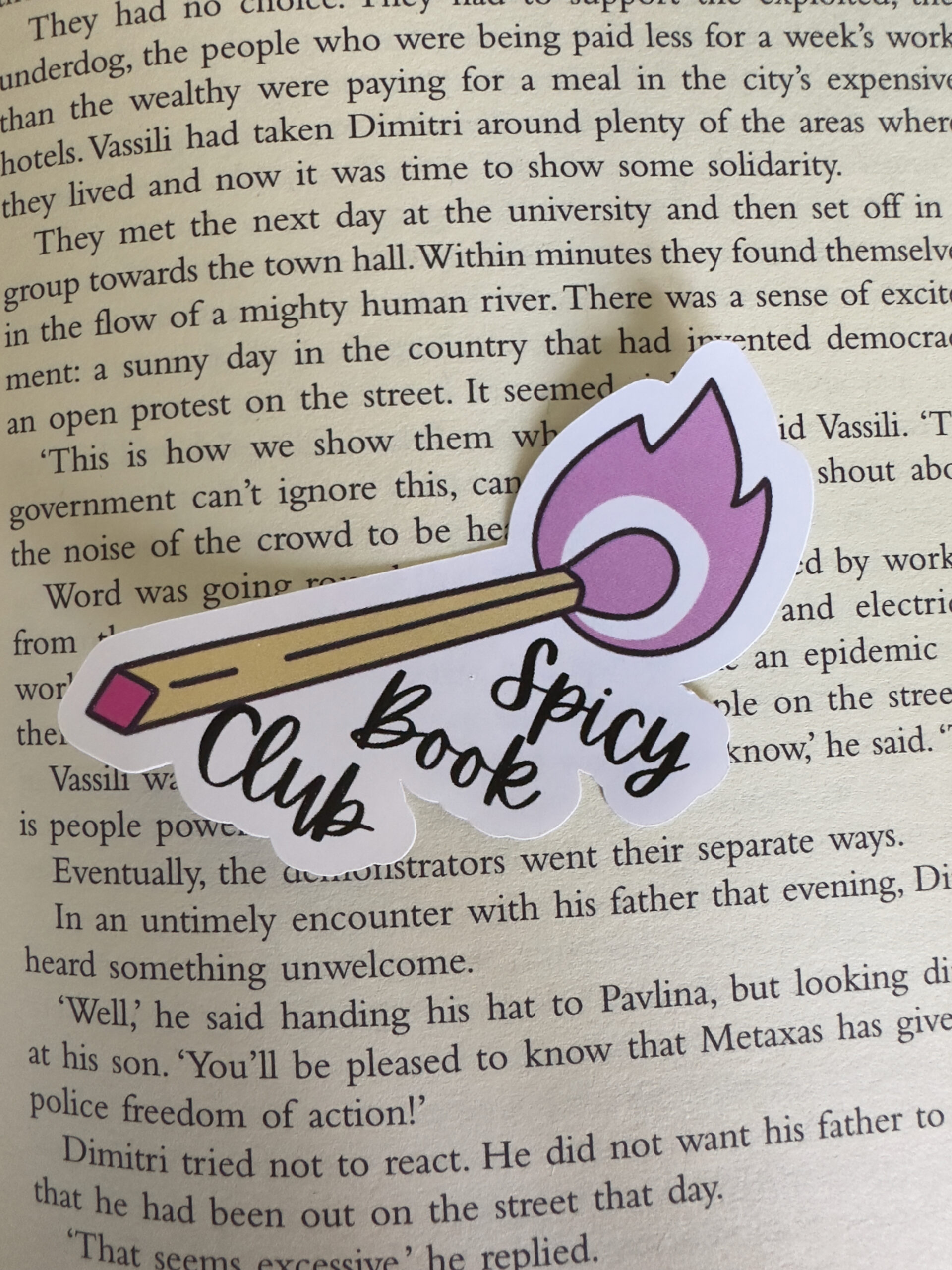 Spicy Book Club Sticker