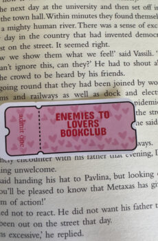 Enemies to lovers bookclub sticker