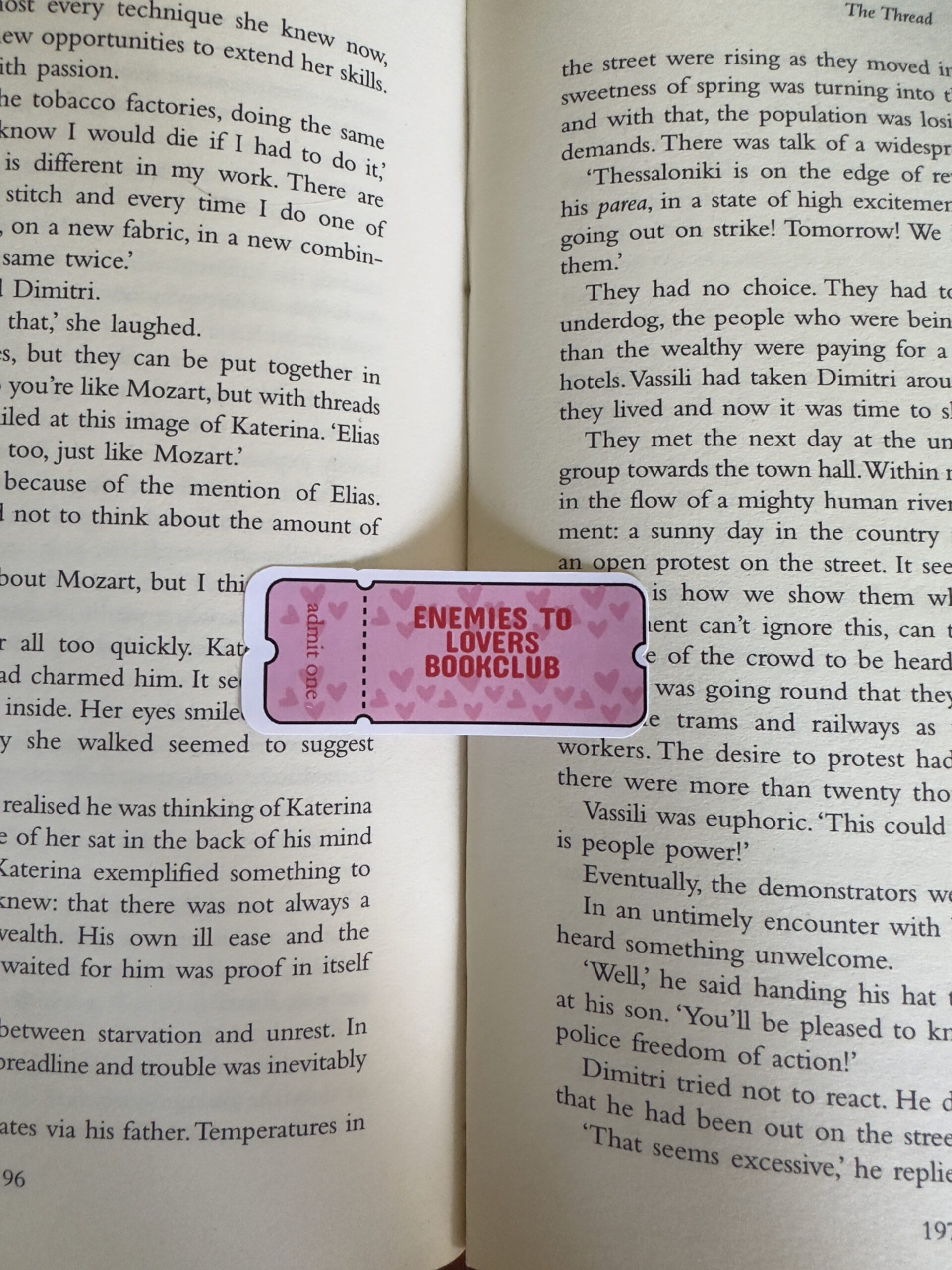 Enemies to lovers bookclub sticker - Image 2