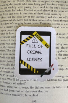 Kindle full of crime scenes sticker