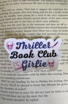 Thriller book club girlie sticker