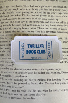 Thriller book club sticker