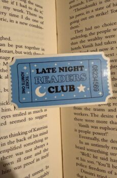 Late night readers club Sticker
