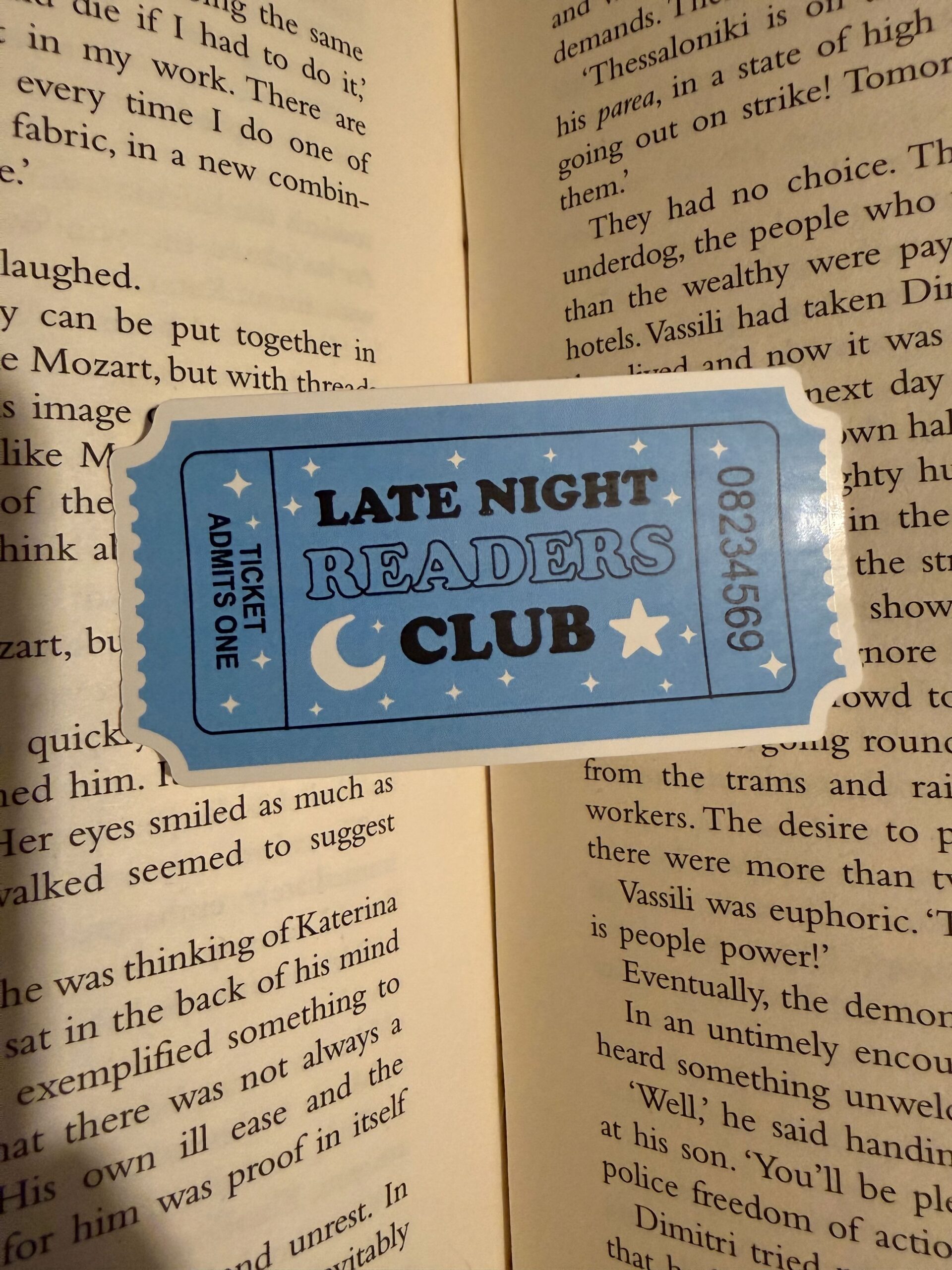 Late night readers club Sticker