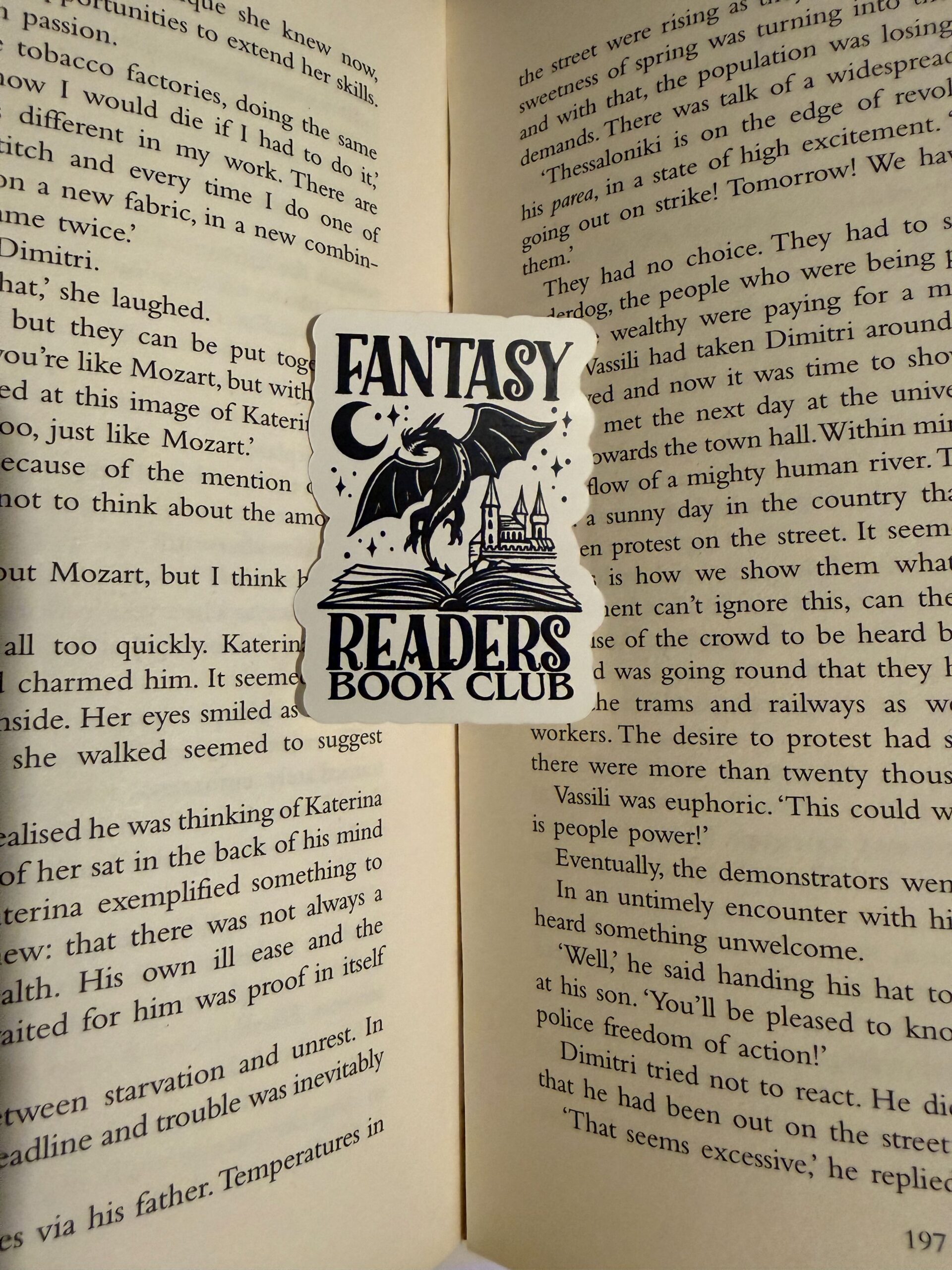 Fantasy Readers Book Club Sticker - Image 2