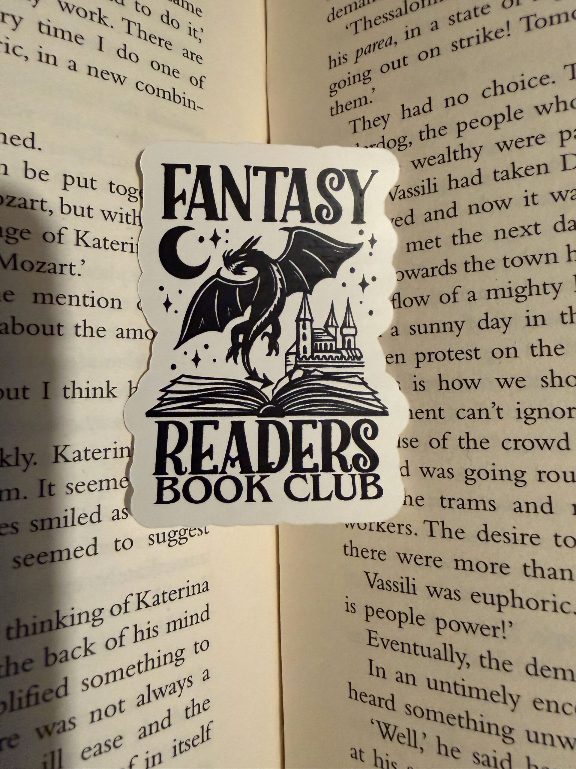 Fantasy Readers Book Club Sticker