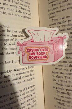 Crying over my book boyfriend Sticker