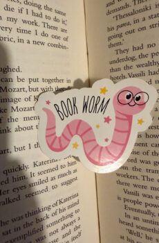 Book worm Sticker