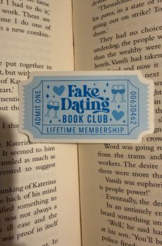 Fake dating book club Sticker