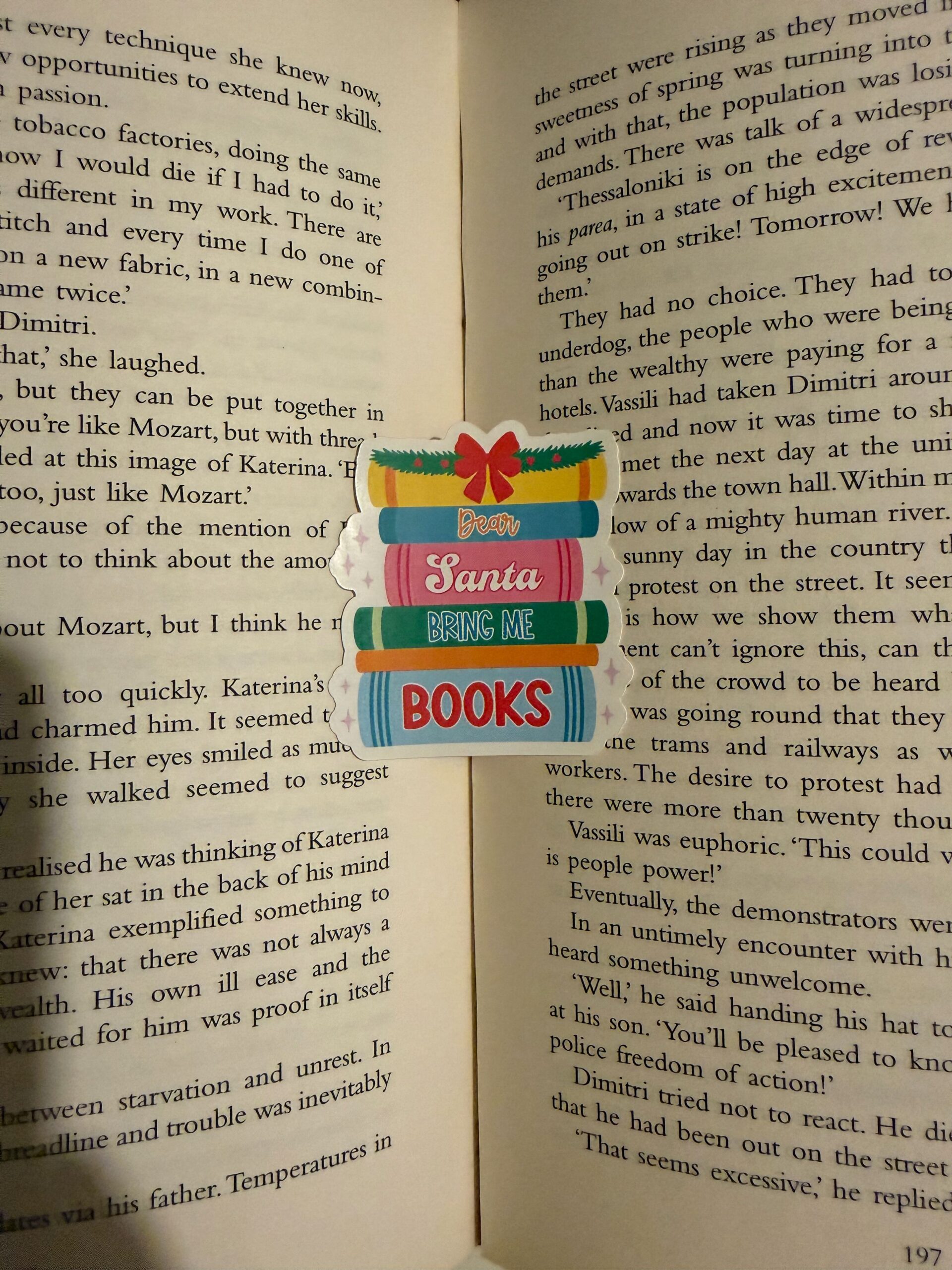 Dear Santa bring me books Sticker - Image 2