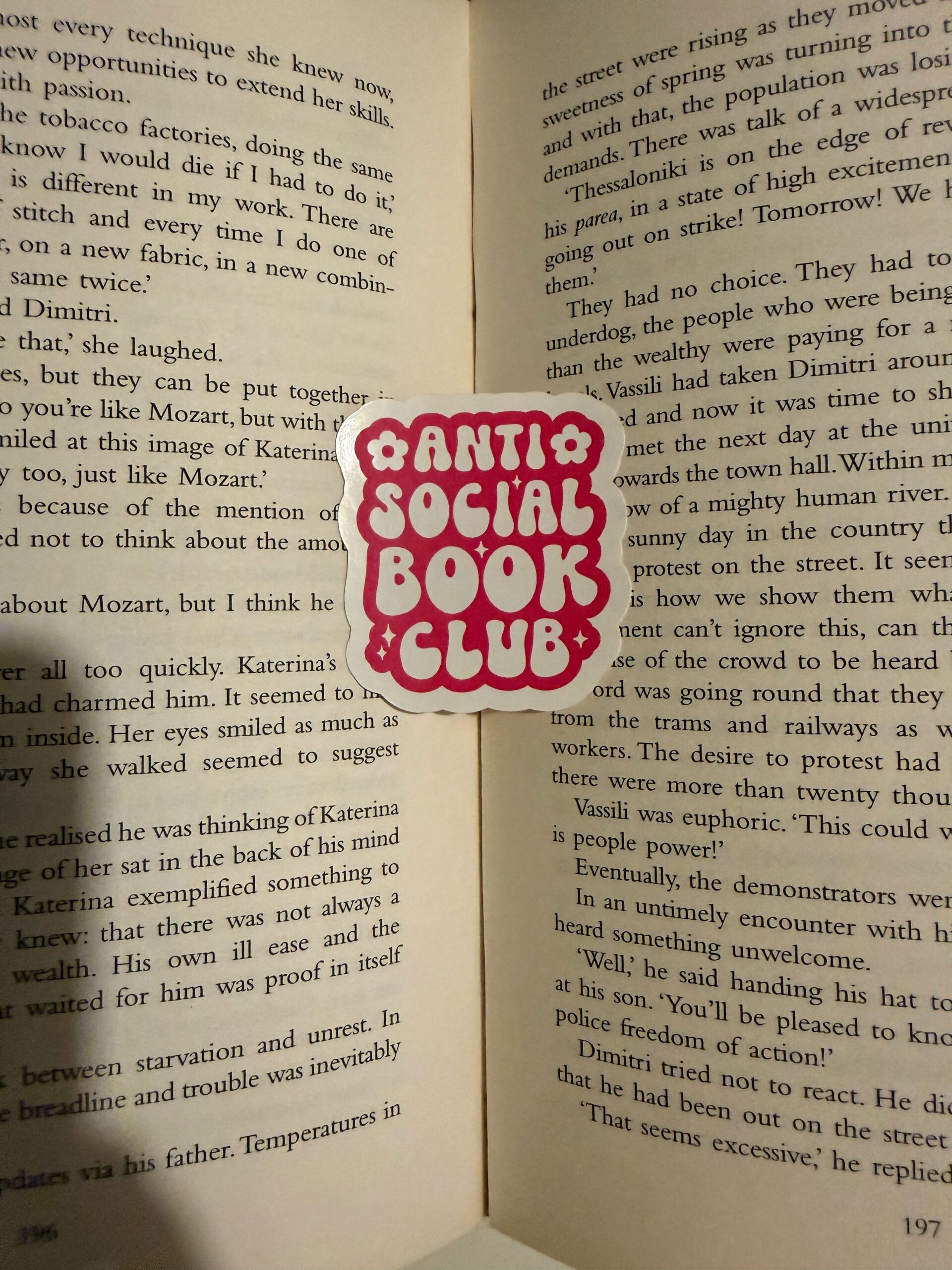 Anti social book club Sticker - Image 2
