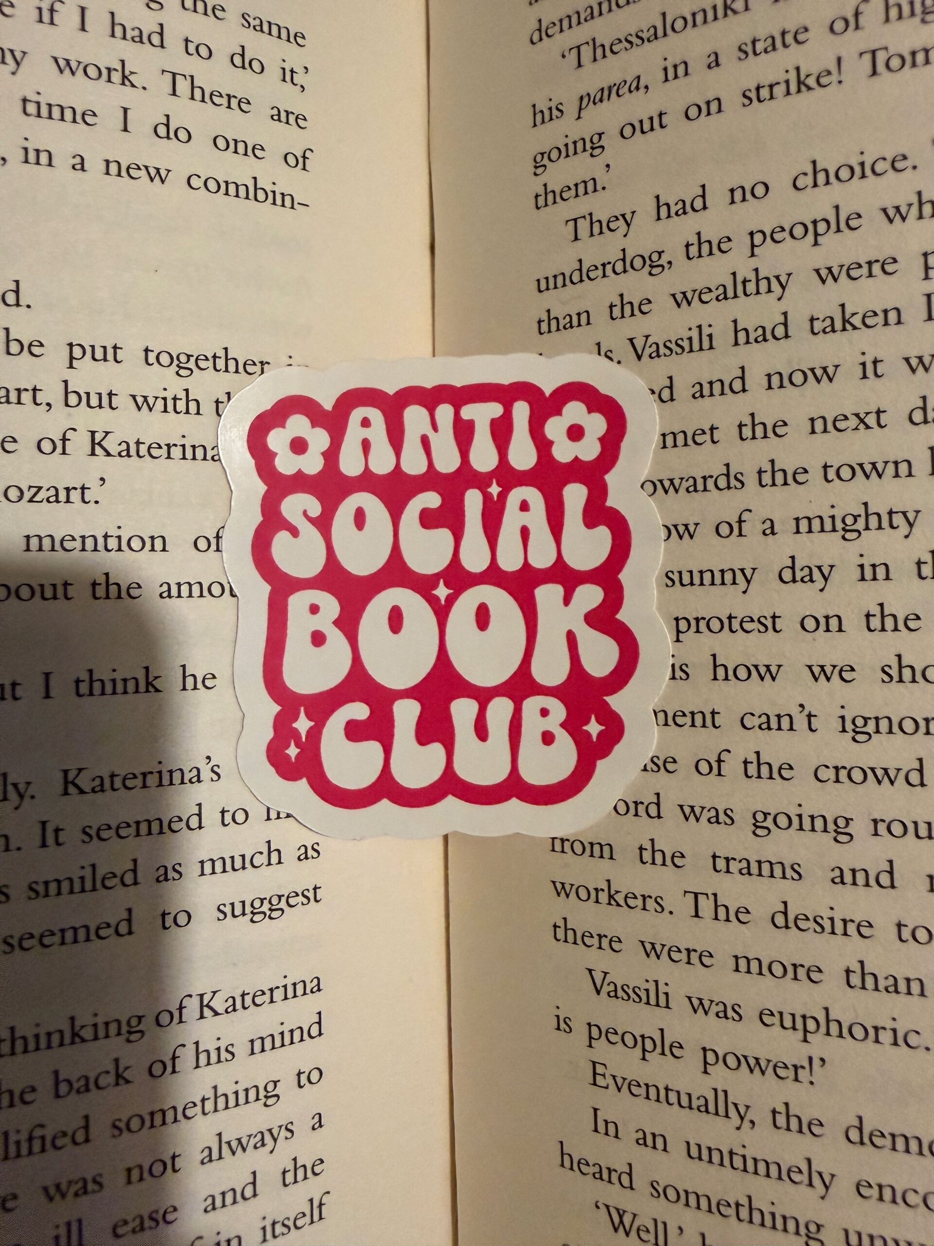 Anti social book club Sticker