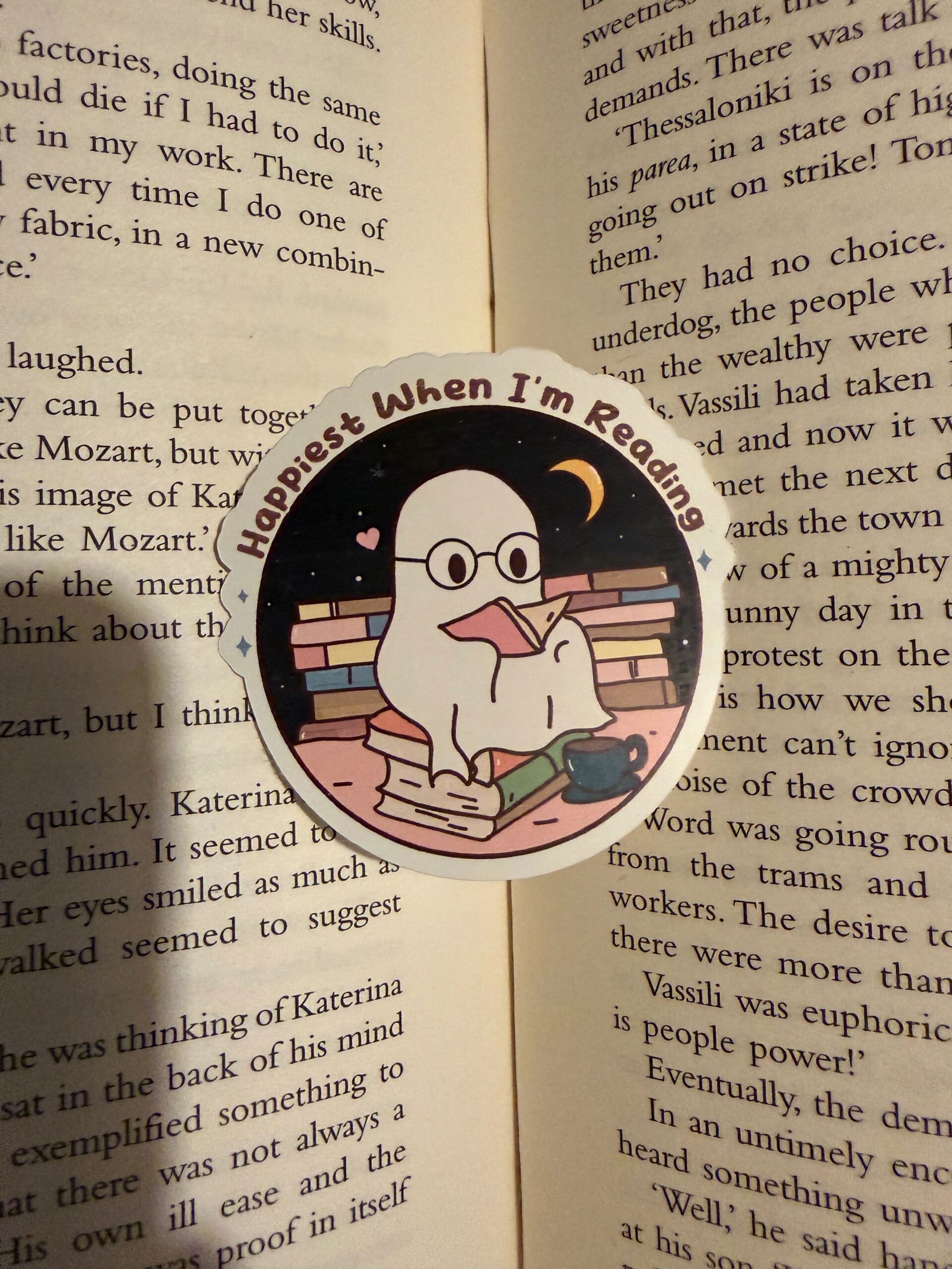 Happiest when I'm reading Sticker