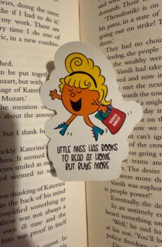 Little Miss has books to read Sticker