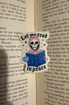 Let me read in peace Sticker