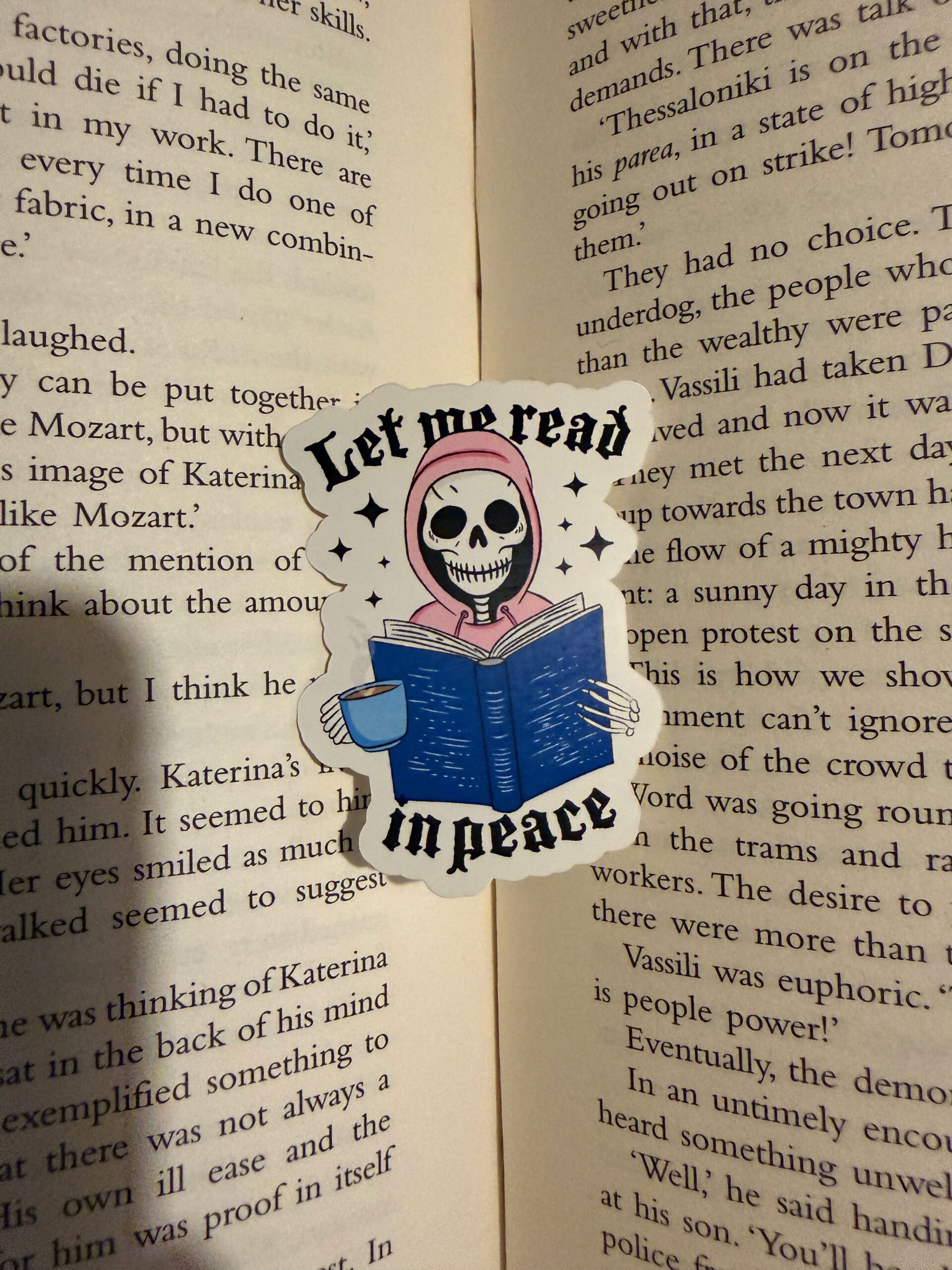 Let me read in peace Sticker